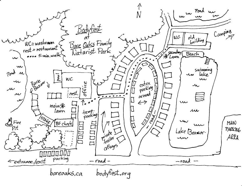 Map of Bodyfest at Bare Oaks